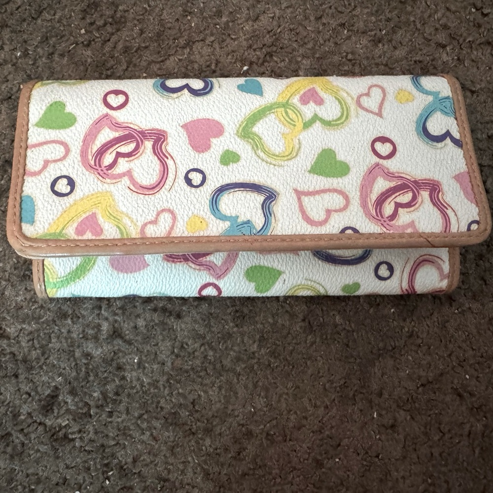 Colorful Heart Pattern Trifold Wallet